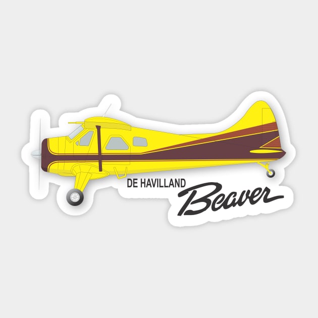 de Havilland Beaver Sticker by GregThompson